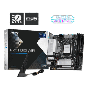 MSI PRO H810I WIFI Mini-ITX Motherboard ( Intel Socket LGA 1851, Supports Intel Core Ultra Processors (Series 2) Desktop Cpu, 2x DDR5 RAM Slots, Max 128GB RAM )