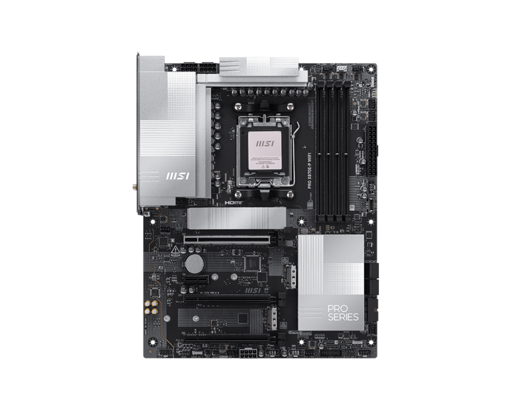 MSI PRO X870E-P WIFI ATX Motherboard ( AMD Socket AM5, Supports AMD Ryzen 9000, 8000, 7000 Series Desktop Cpu, 4x DDR5 RAM Slots, Max 256GB RAM ) - Image 2