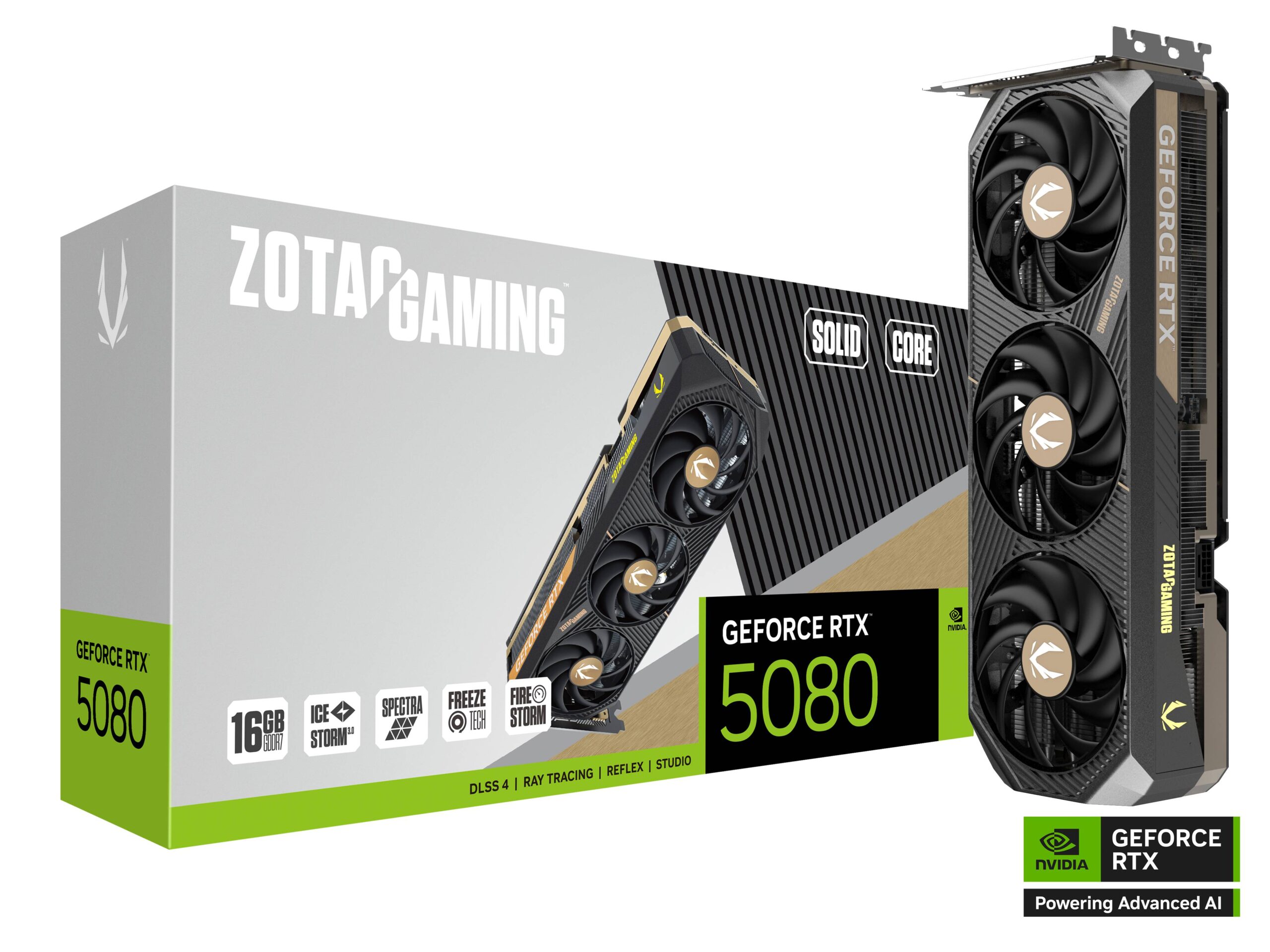 Zotac Gaming GeForce RTX 5080 Solid Core 16GB GDDR7 256-bit Gaming Graphics Card With Triple Fans ( ZT-B50800D2-10P ) - Image 2