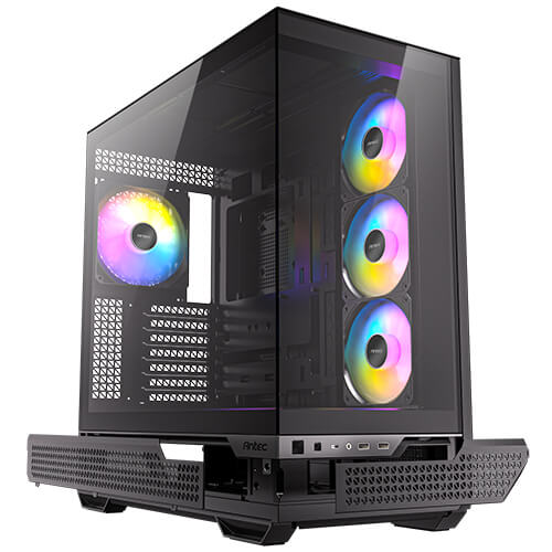 Antec C7 ARGB Black E-ATX Mid Tower 270° View Tempered Glass Side Panel Pc Cabinet With Pre-Installed ARGB PWM Fans - Image 2
