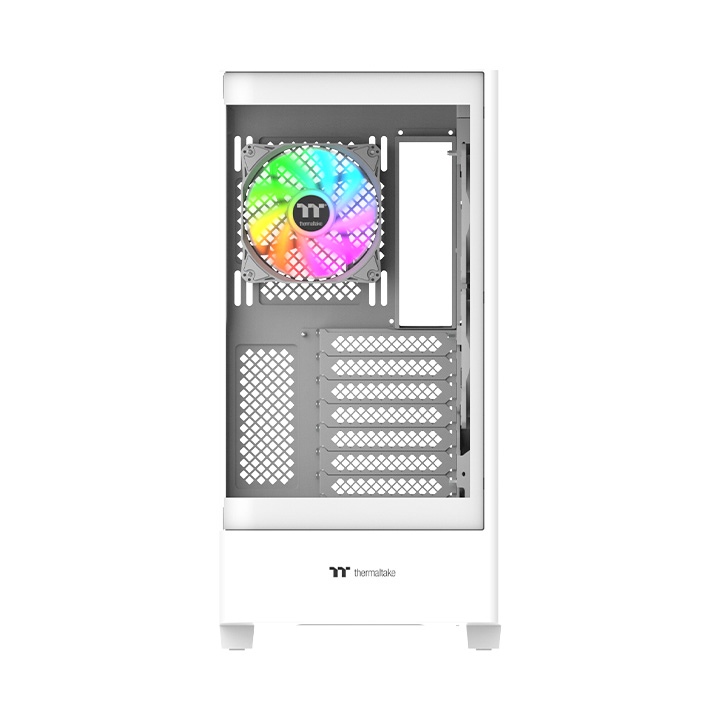 Thermaltake View 290 TG ARGB Snow White ATX Mid Tower 4mm Curved TG Front Panel Pc Cabinet With Pre-Installed ARGB Fans ( CA-11G-00M6WN-00 ) - Image 2