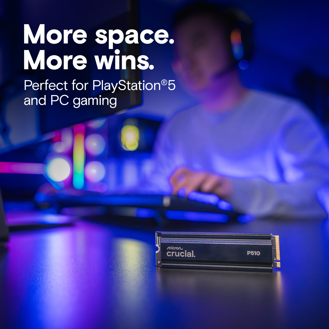 Crucial P510 2TB NVMe 2280 M.2 PCIe Gen5 Internal SSD With Heatsink ( CT2000P510SSD5 ) - Image 3
