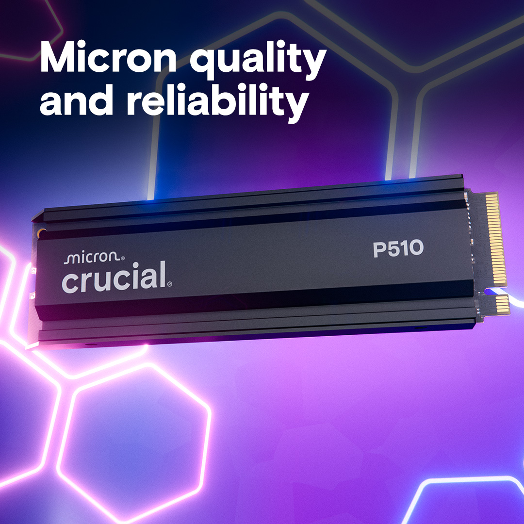 Crucial P510 2TB NVMe 2280 M.2 PCIe Gen5 Internal SSD With Heatsink ( CT2000P510SSD5 ) - Image 6