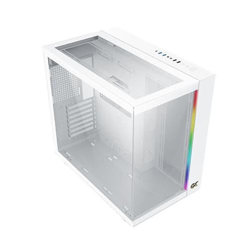 Xigmatek AQUA Ultra Arctic White E-ATX Mid Tower Crystal Clear 3 Tempered Glass Design ARGB Pc Cabinet - Image 7