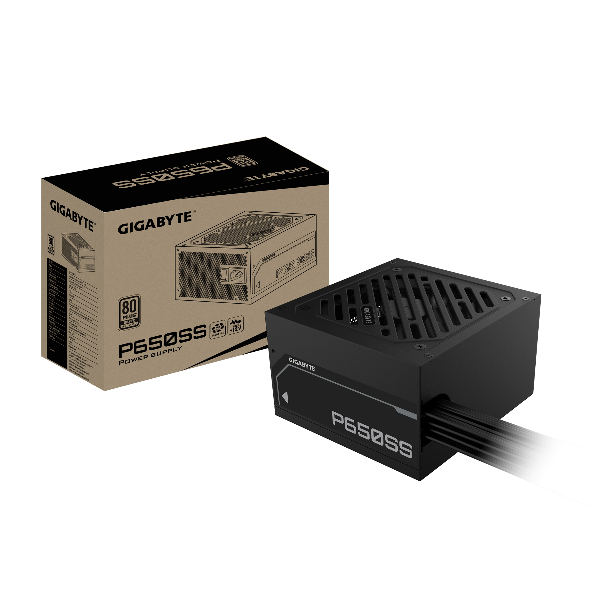 Gigabyte P650SS 650W ATX 3.0 80+ Silver Certified Power Supply Unit - Image 7