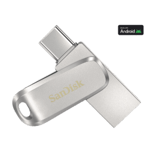 SanDisk Ultra Dual Drive Luxe c4 64GB USB Type-C and Type-A USB 3.2 Gen 1 2-in-1 Silver Flash Drive ( SDDDC4-064G-I35 )