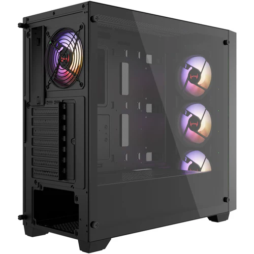 Dawg X 678 ATX Mid Tower Tempered Glass ARGB Black Pc Cabinet With Pre-Installed ARGB Fans - Image 6
