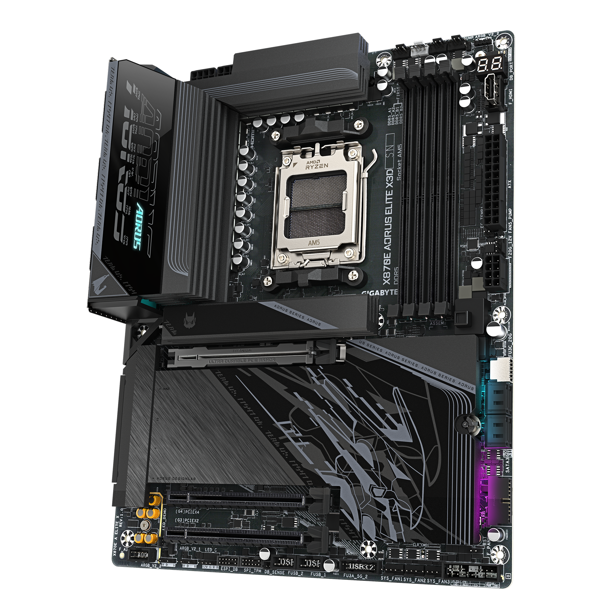Gigabyte X870E AORUS ELITE X3D ATX Motherboard ( AMD Socket AM5, Support AMD Ryzen 9000, 8000, 7000 Series Processors, 4 x DDR5 RAM Slots, Max 256GB RAM ) - Image 4