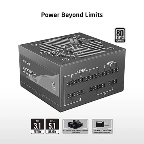 ProLab Design XPower XP-1000P 1000w ATX 3.1 Compliance 80+ Platinum Certifications Fully Modular Power Supply Unit - Image 5