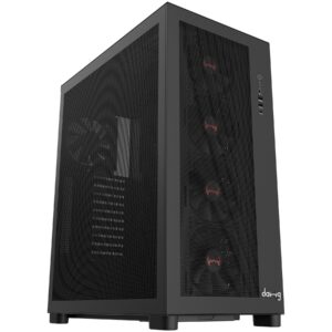 Dawg Y 909 EATX Full Tower Black Pc Cabinet With Pre-Installed Fans 