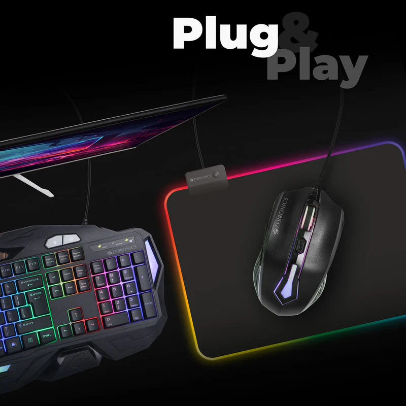 Zebronics Zeb Sniper Wired Multicolor LED Lights 2400 DPI Plug & Play Premium Gaming Mouse - Image 8