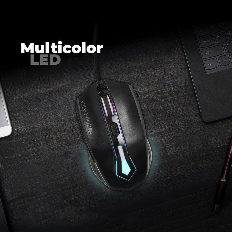 Zebronics Zeb Sniper Wired Multicolor LED Lights 2400 DPI Plug & Play Premium Gaming Mouse - Image 7
