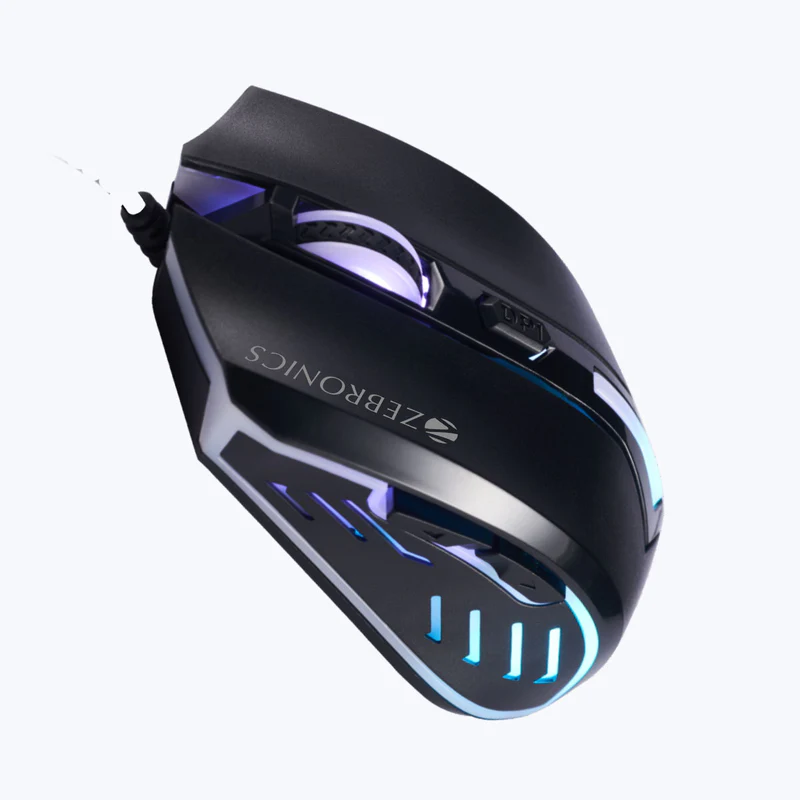 Zebronics Zeb Sniper Wired Multicolor LED Lights 2400 DPI Plug & Play Premium Gaming Mouse