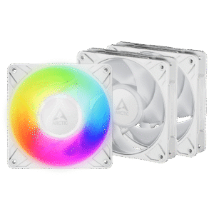 Arctic P12 Pro ARGB White 120mm A-RGB PWM Triple Pack Case Fan With Cable Splitter ( ACFAN00326A )