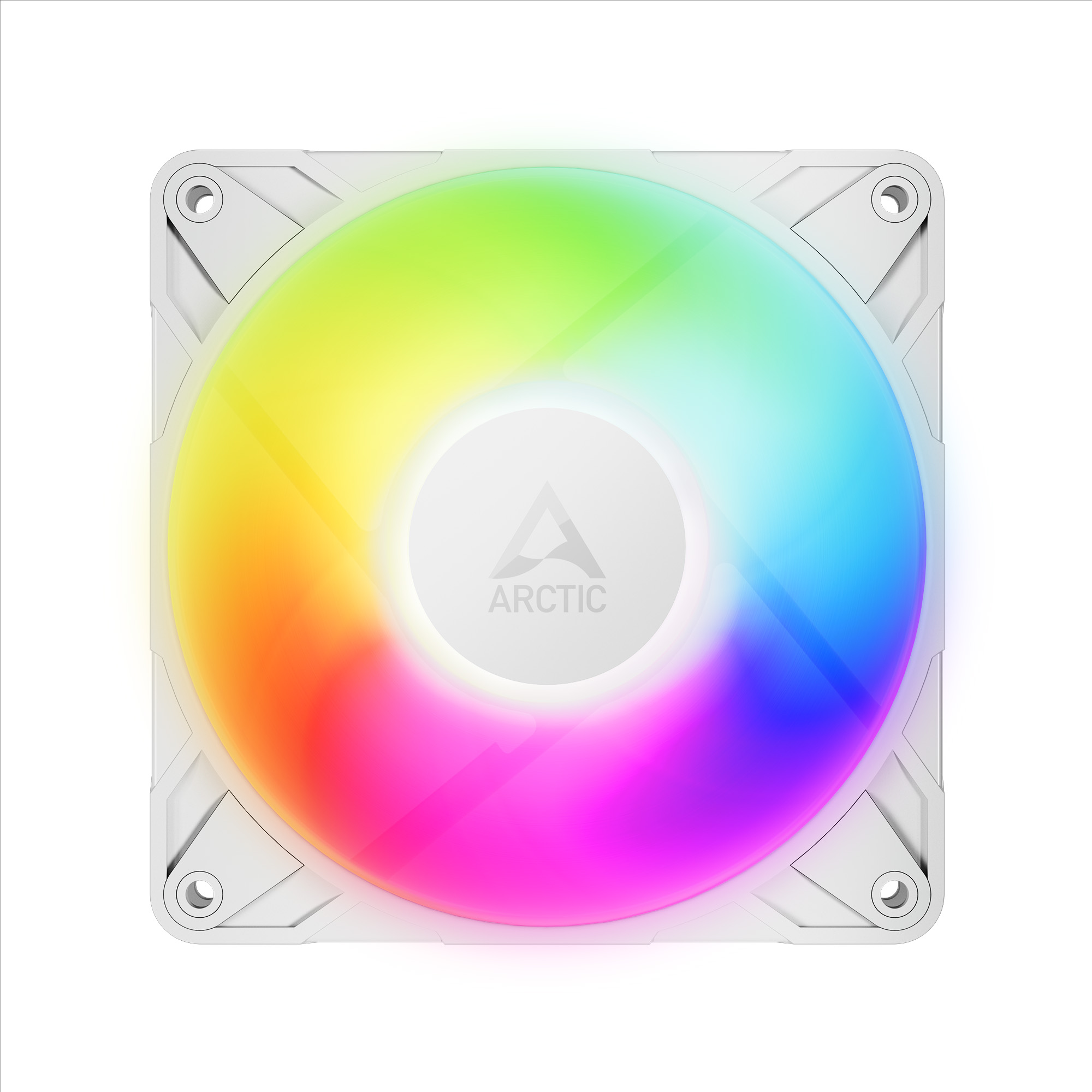 Arctic P12 Pro ARGB White 120mm A-RGB PWM Triple Pack Case Fan With Cable Splitter ( ACFAN00326A ) - Image 2