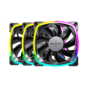 Montech AX120 PWM 120mm ARGB Black Triple Pack Cabinet Fan