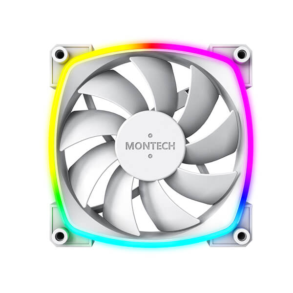 Montech AX120 PWM White 120mm ARGB Triple Pack Cabinet Fan - Image 2
