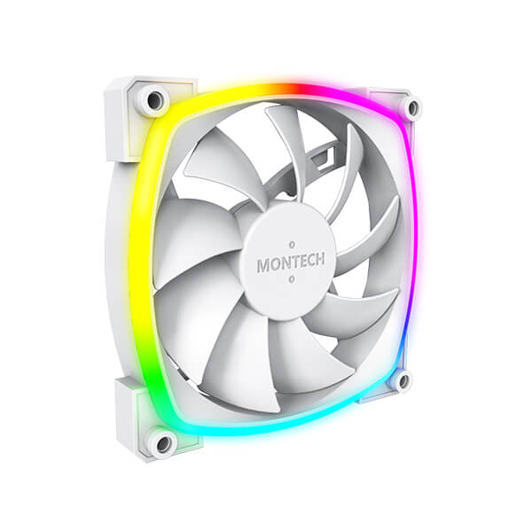 Montech AX120 PWM White 120mm ARGB Triple Pack Cabinet Fan - Image 3