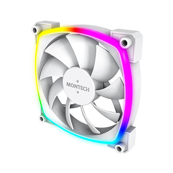 Montech AX120 PWM White 120mm ARGB Triple Pack Cabinet Fan - Image 4