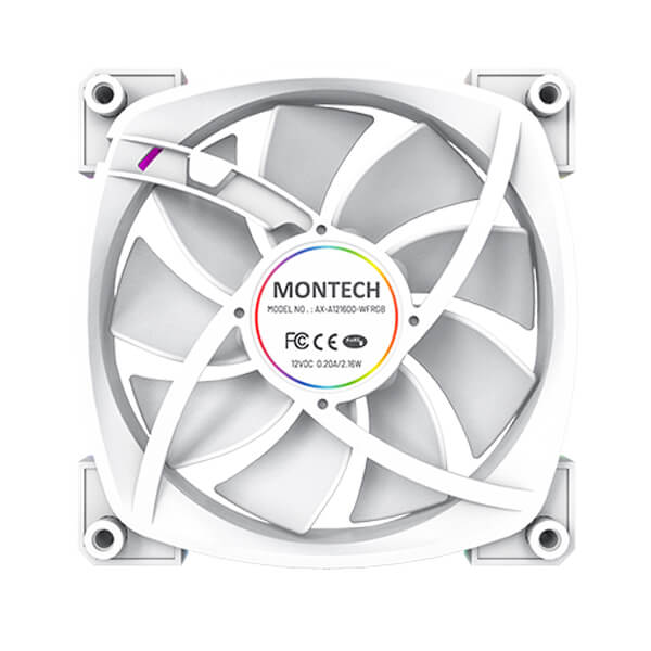 Montech AX120 PWM White 120mm ARGB Triple Pack Cabinet Fan - Image 5