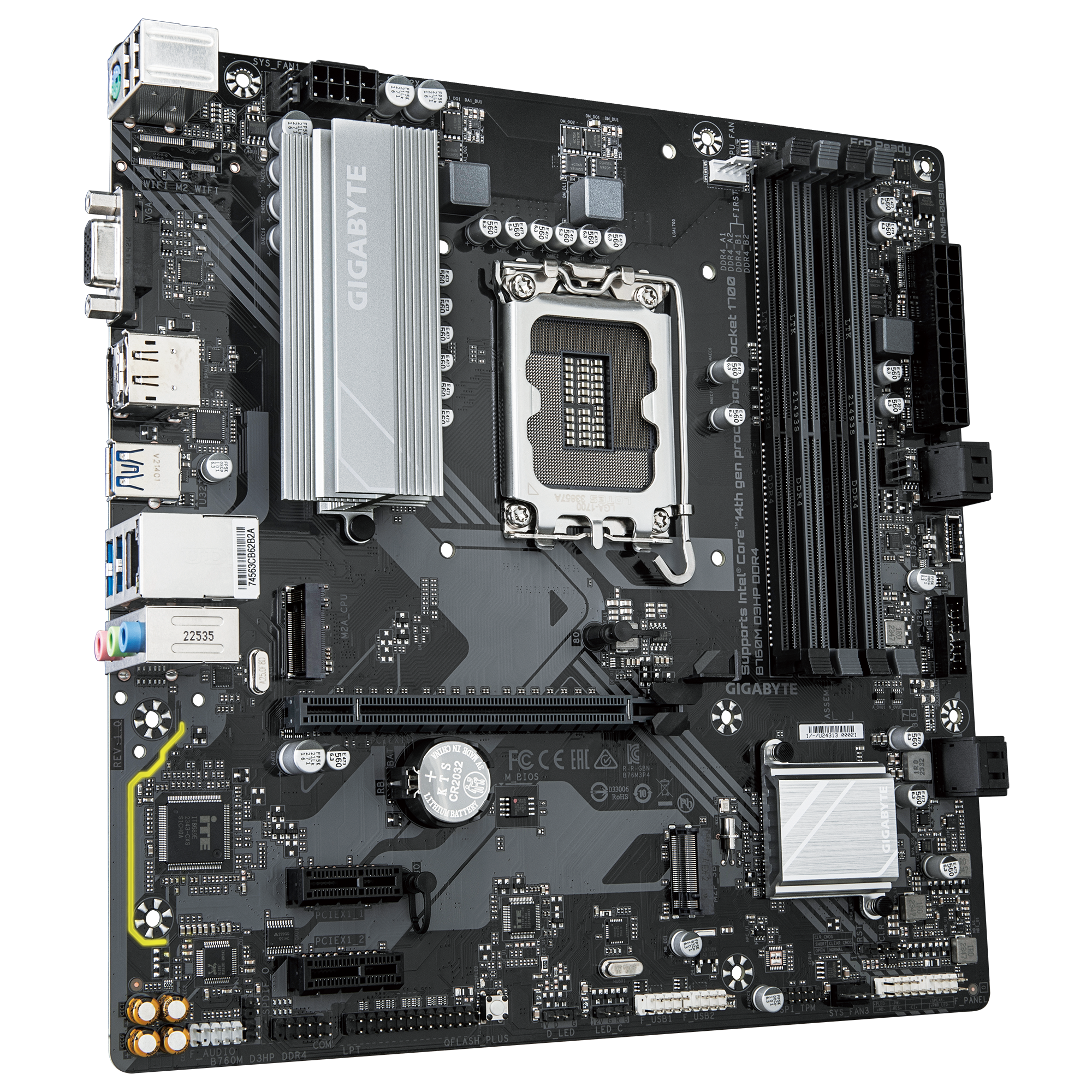 Gigabyte B760M D3HP DDR4 Micro ATX Motherboard ( Intel Socket LGA1700, Support 14th, 13th, And 12th Gen Intel Core, Pentium Gold and Celeron Cpu, 4 x DDR4 RAM Slots, Max 128GB RAM Support ) - Image 3