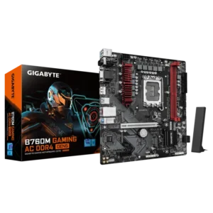 Gigabyte B760M GAMING AC DDR4 GEN5 Micro ATX Motherboard ( Intel Socket LGA1700, Support 14th, 13th, And 12th Gen Intel Core, Pentium Gold and Celeron Cpu, 2 x DDR4 RAM Slots, Max 64GB RAM Support )