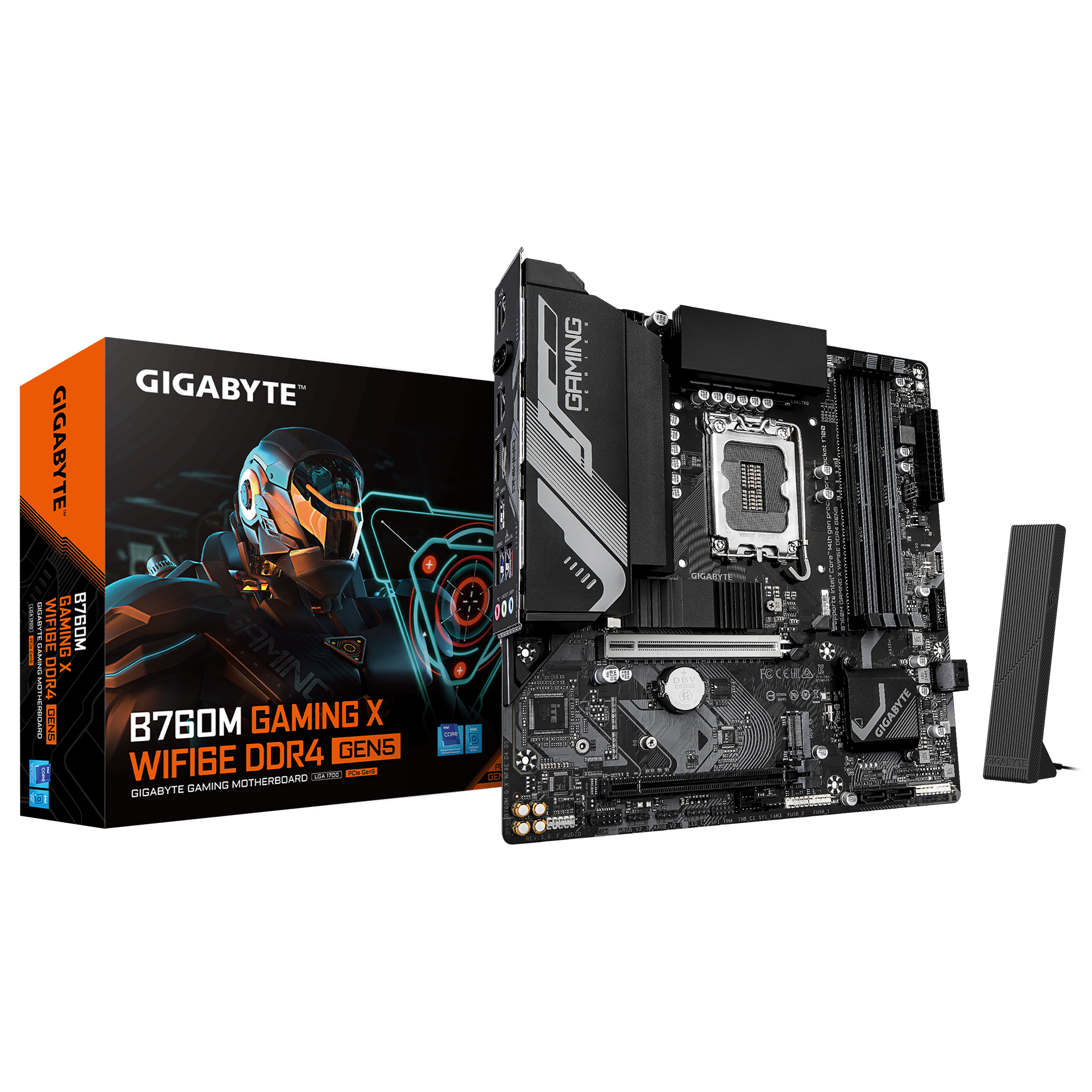 Gigabyte B760M GAMING X WIFI6E DDR4 GEN5 Micro ATX Motherboard ( Intel Socket LGA1700, Support 14th, 13th, and 12th Gen Intel Core, Pentium Gold and Celeron Cpu, 4 x DDR4 RAM Slots, Max 128GB RAM Support )