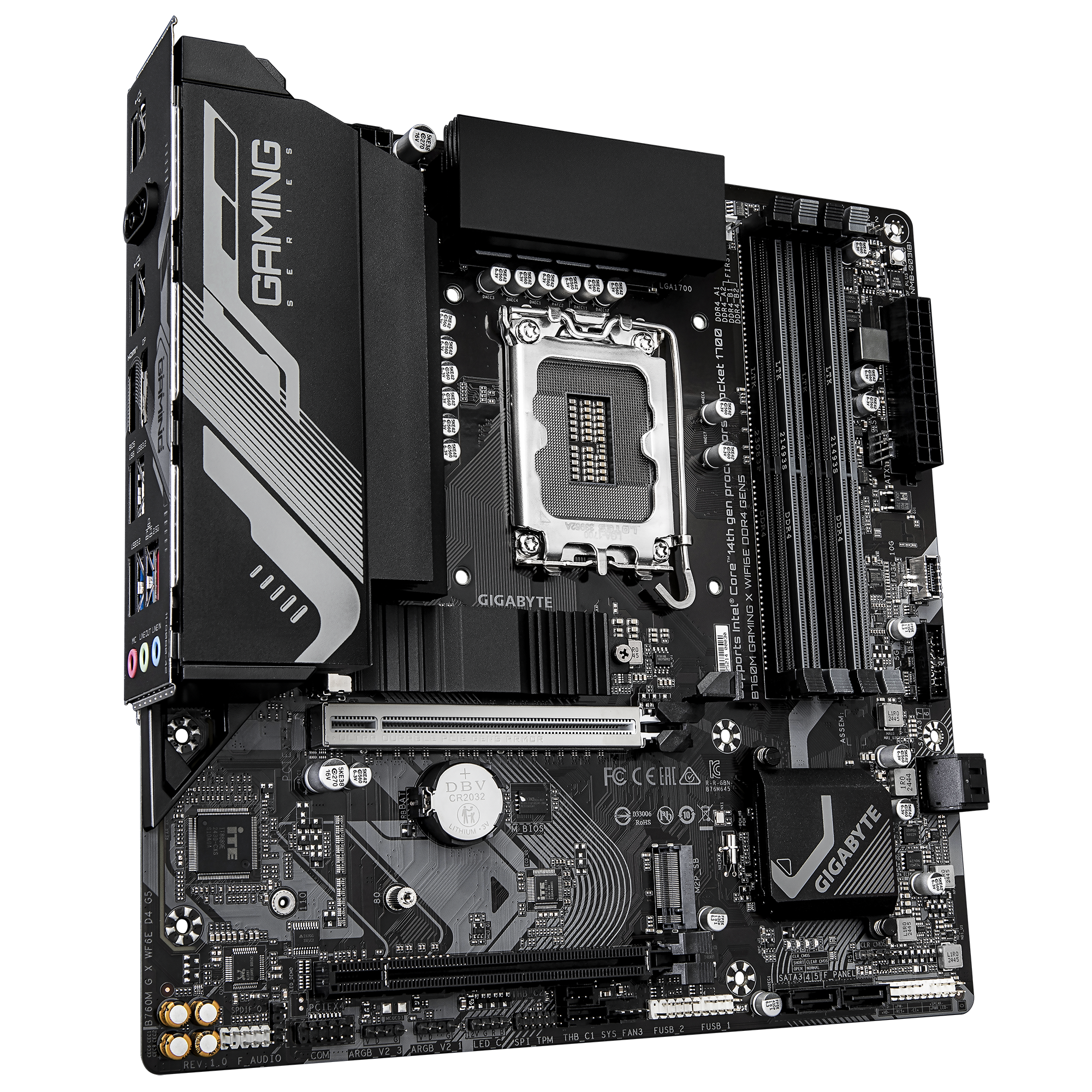 Gigabyte B760M GAMING X WIFI6E DDR4 GEN5 Micro ATX Motherboard ( Intel Socket LGA1700, Support 14th, 13th, and 12th Gen Intel Core, Pentium Gold and Celeron Cpu, 4 x DDR4 RAM Slots, Max 128GB RAM Support ) - Image 3