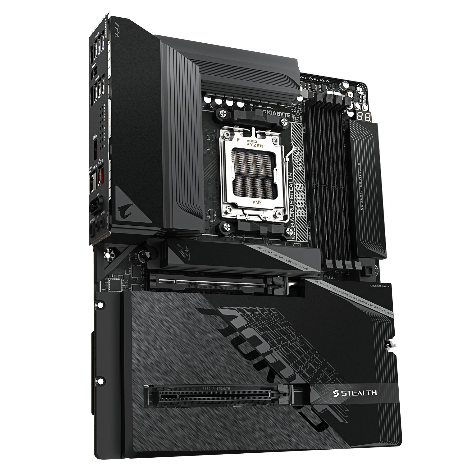 Gigabyte B850 AORUS STEALTH ATX Motherboard ( AMD Socket AM5, Support AMD Ryzen 9000, 8000, 7000 Series Cpu, 4 x DDR5 RAM Slots, Max 256GB RAM Support ) - Image 3