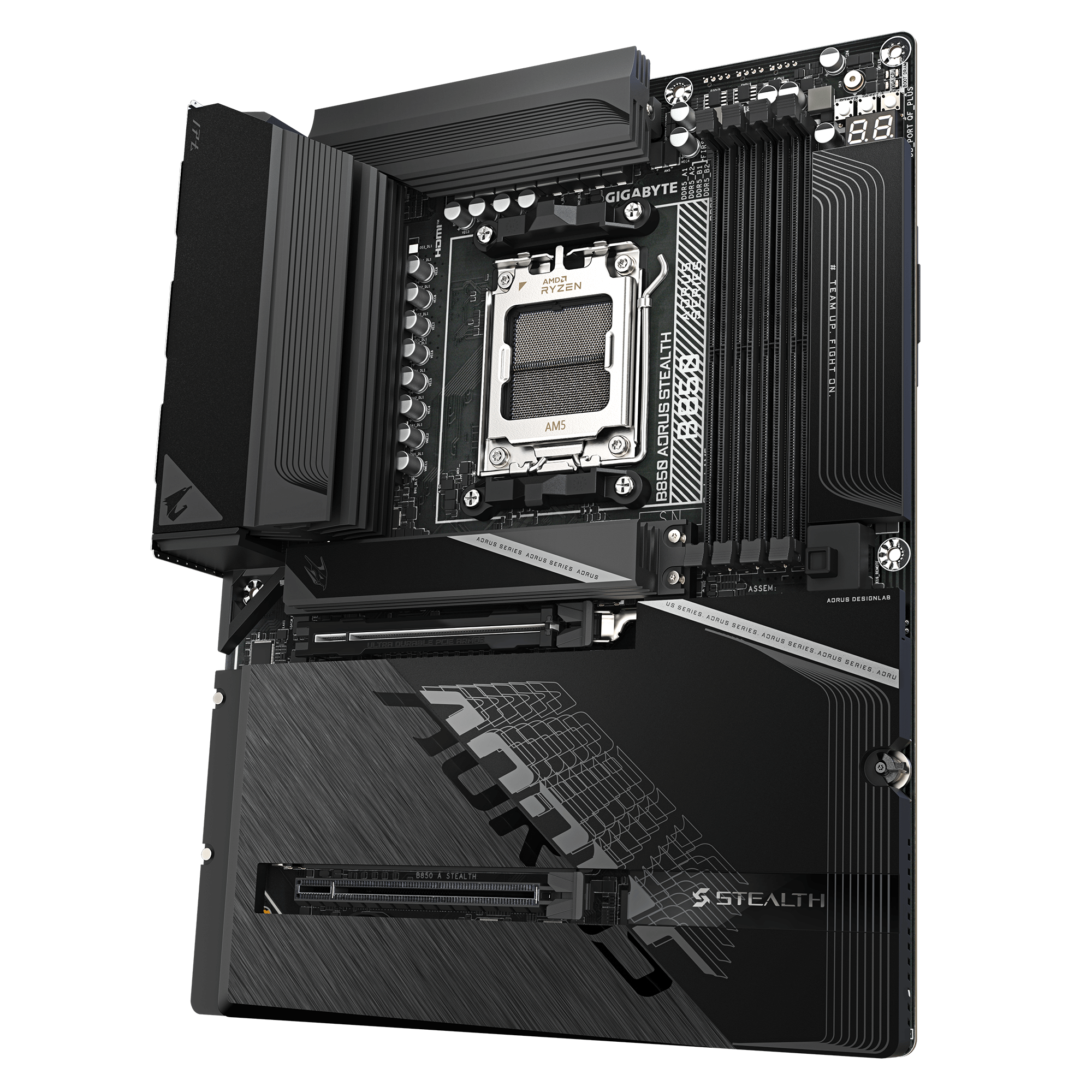 Gigabyte B850 AORUS STEALTH ATX Motherboard ( AMD Socket AM5, Support AMD Ryzen 9000, 8000, 7000 Series Cpu, 4 x DDR5 RAM Slots, Max 256GB RAM Support ) - Image 4