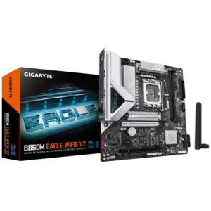 Gigabyte B860M EAGLE WIFI6 V2 Micro ATX Motherboard ( Intel Socket LGA1851, Support Intel Core Ultra Cpu, 2 x DDR5 RAM Slots, Max 128GB RAM Support )