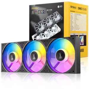 Antec Connect 120 ARGB Black 120mm ARGB PWM Triple Pack Cabinet Fan ( C120 ARGB _3PK )