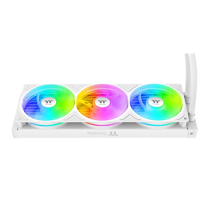 Thermaltake TH360 V3 Ultra ARGB Sync Snow Edition 360mm AIO Cpu Liquid Cooler With 3.95″ Stylish Square LCD Display Pump Head ( CL-W476-PL12SW-A ) - Image 4