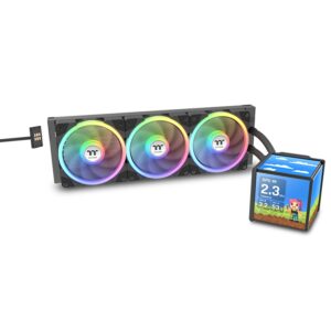 Thermaltake Minecube 360 Ultra ARGB Sync 360mm AIO Cpu Liquid Cooler With Quad-LCD Cube Display Composed Of Four 3.95” TFT LCDs ( CL-W481-PL12SW-A )