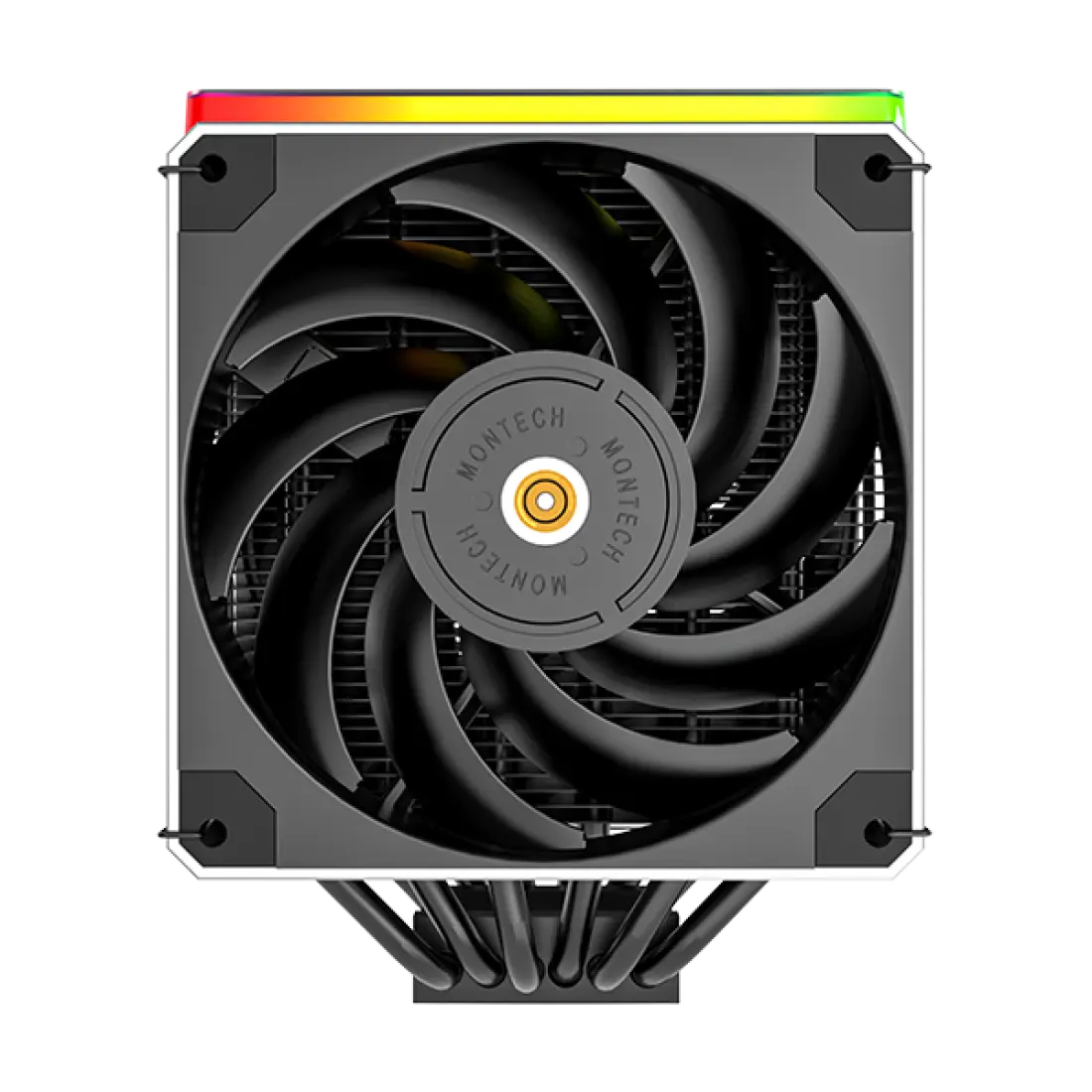 Montech Metal DT24 Premium 120mm Dual Tower ARGB CPU Air Cooler With 6 High-Efficiency Copper Heat Pipes - Image 2