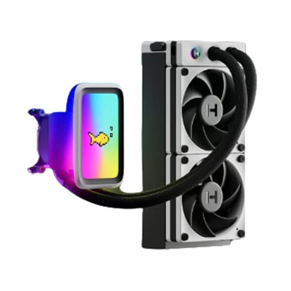 Hyte THICC Q60 240mm Black and White CPU Liquid Cooler ( FAN-HYTE-Q60-BW ) - Image 2