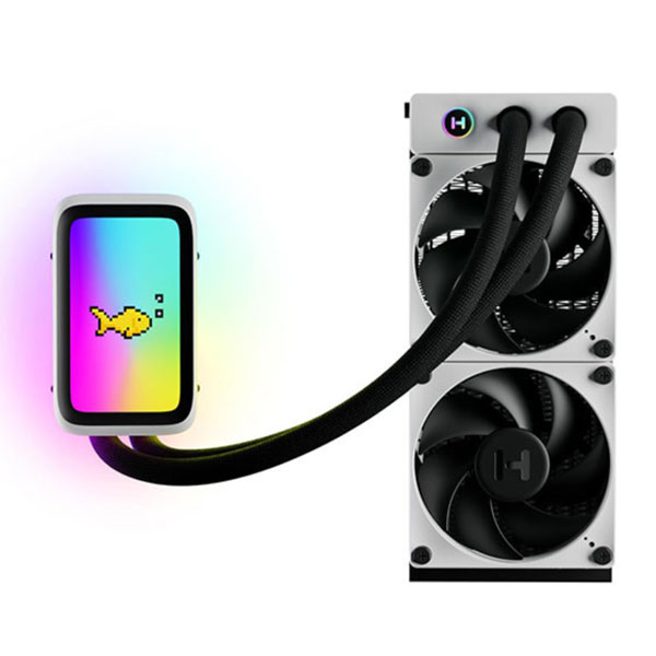 Hyte THICC Q60 240mm Black and White CPU Liquid Cooler ( FAN-HYTE-Q60-BW )