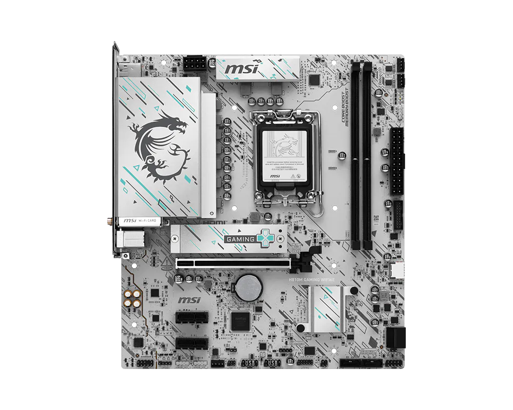 MSI H810M GAMING WIFI6E mATX Motherboard ( Intel Socket LGA 1851, Supports Intel Core Ultra (Series 2) Cpu, 2x DDR5 RAM Slots, Max 128GB RAM Support ) - Image 2