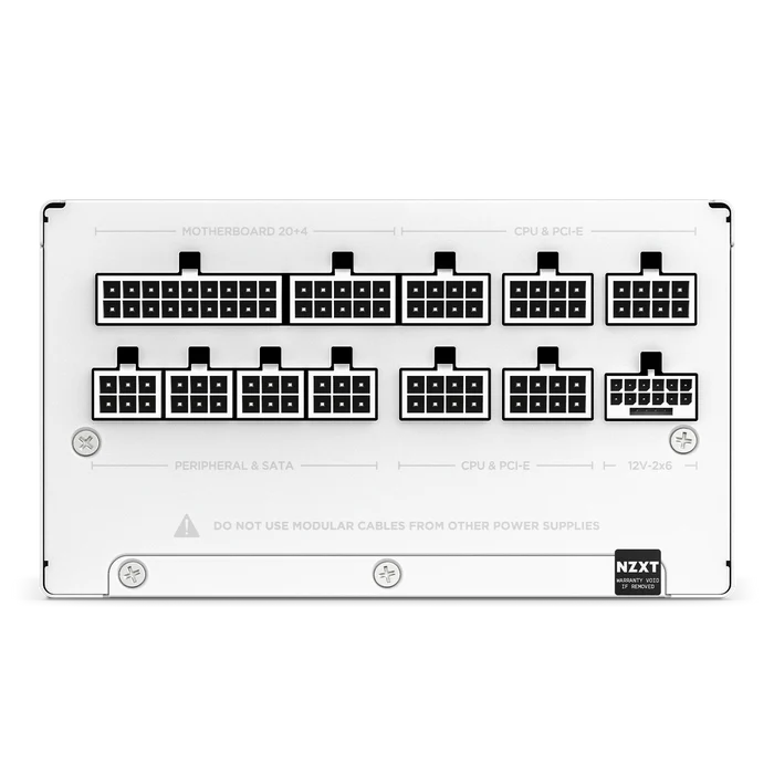 NZXT C850 Gold ATX 3.1 850W Fully Modula 80 Plus Gold White Power Supply Unit ( PA-8G2BW-UK / PA-8G2BW-AU ) - Image 4