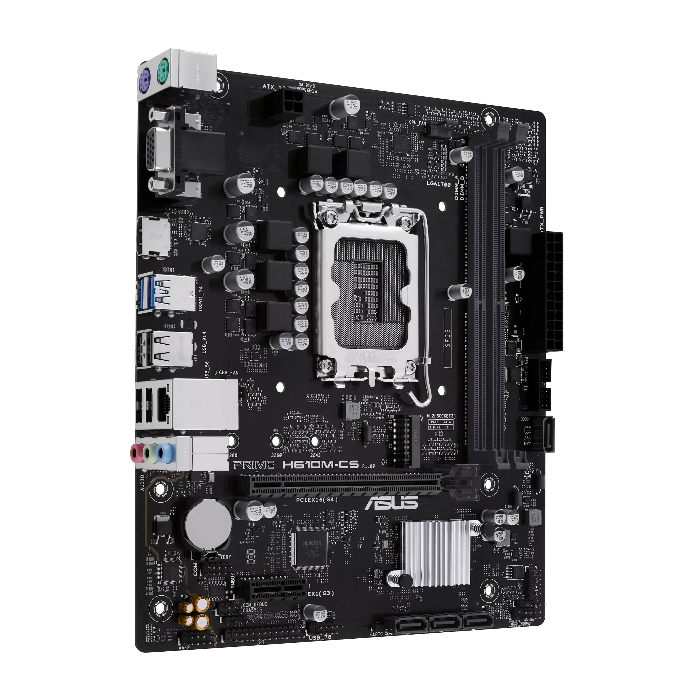 Asus Prime H610M-CS-CSM mATX Motherboard ( Intel Socket LGA1700, Supports Intel Core 14th & 13th Gen Processors, Intel Core 12th Gen, Pentium Gold and Celeron Cpu, 2 xDDR5 RAM Slots, Max 96GB RAM ) - Image 2