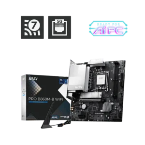 MSI PRO B860M-B WIFI mATX Motherboards ( Intel LGA 1851 Socket, Supports Intel Core Ultra Processors (Series 2) Cpu, 2x DDR5 RAM Slots, Max 128GB RAM Support )