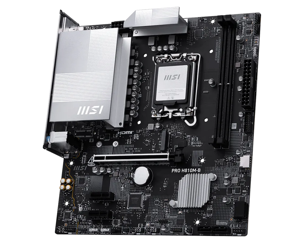 MSI PRO H810M-B mATX Motherboard ( Intel Socket LGA 1851, Supports Intel Core Ultra (Series 2) Cpu, 2x DDR5 RAM Slots, Max 128GB RAM Support ) - Image 4