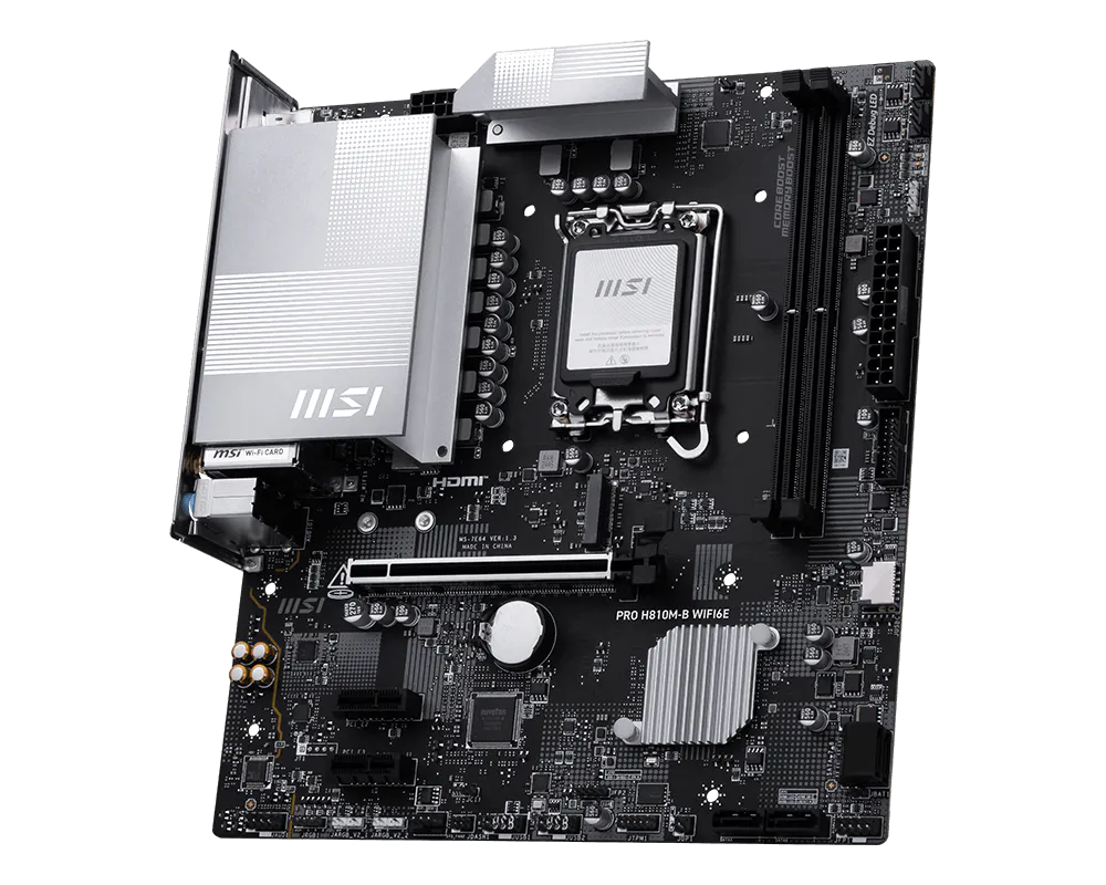 MSI PRO H810M-B WIFI6E mATX Motherboard ( Intel Socket LGA 1851, Supports Intel Core Ultra (Series 2) Cpu, 2x DDR5 RAM Slots, Max 128GB RAM Support ) - Image 3