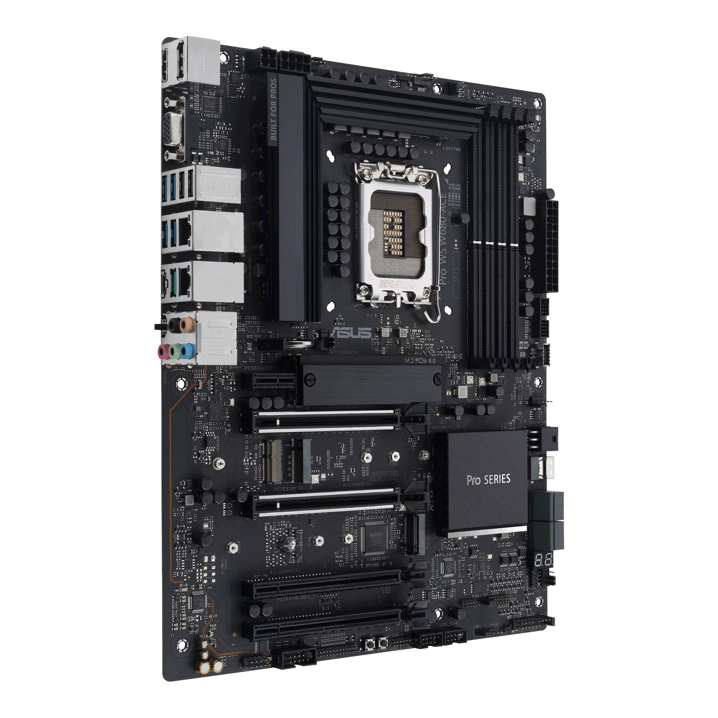 Asus Pro WS W680-ACE ATX Motherboard ( Intel Socket LGA1700, Supports Intel Core 14th & 13th Gen Processors, Intel Core 12th Gen, Pentium Gold and Celeron Cpu, 4 x DDR5 RAM Slots, Max 192GB RAM ) - Image 2