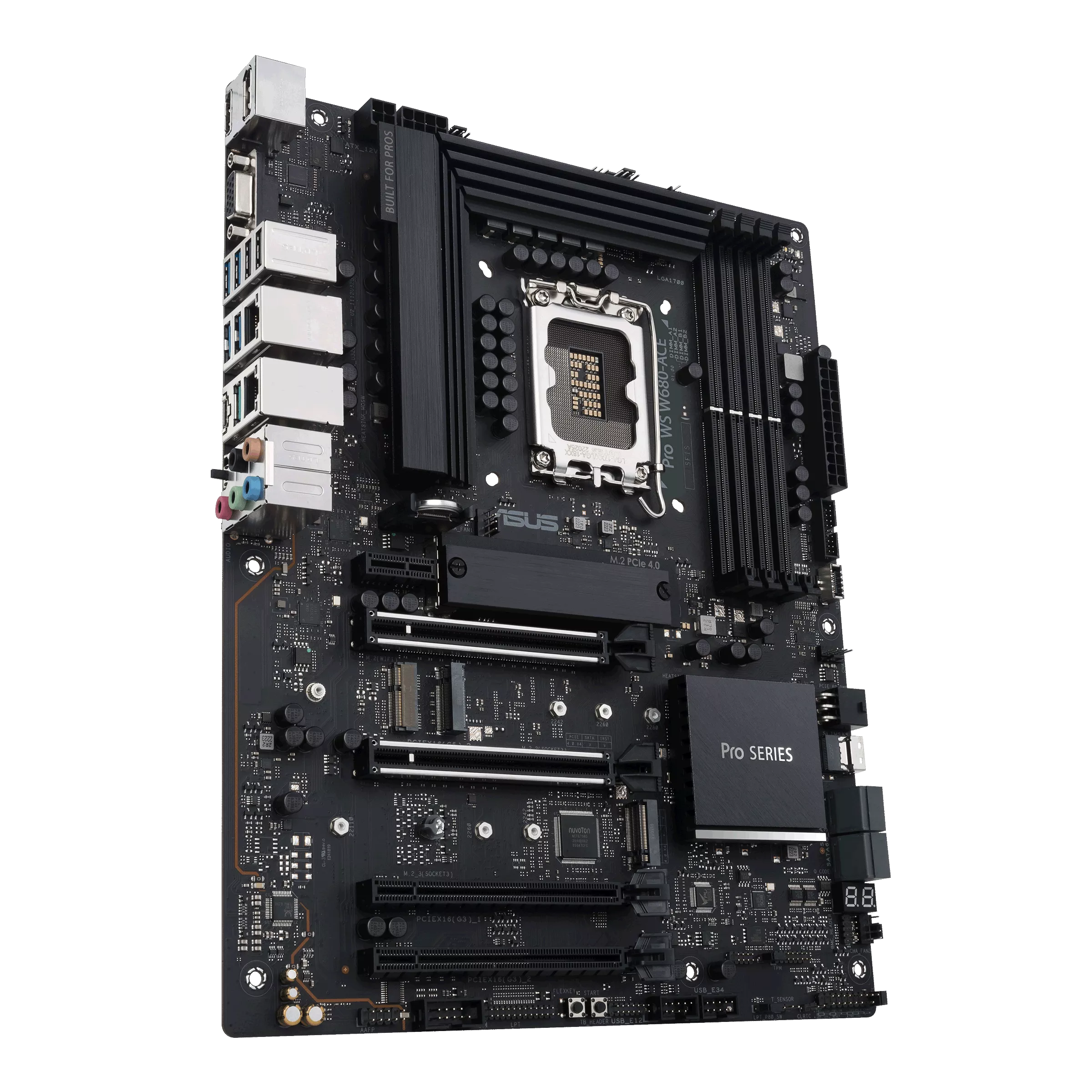 Asus Pro WS W680-ACE ATX Motherboard ( Intel Socket LGA1700, Supports Intel Core 14th & 13th Gen Processors, Intel Core 12th Gen, Pentium Gold and Celeron Cpu, 4 x DDR5 RAM Slots, Max 192GB RAM ) - Image 3