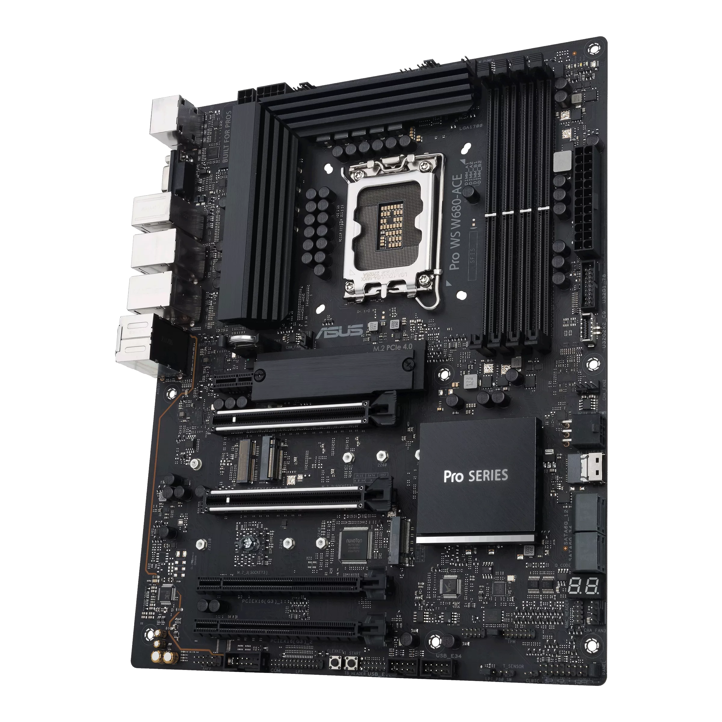 Asus Pro WS W680-ACE ATX Motherboard ( Intel Socket LGA1700, Supports Intel Core 14th & 13th Gen Processors, Intel Core 12th Gen, Pentium Gold and Celeron Cpu, 4 x DDR5 RAM Slots, Max 192GB RAM ) - Image 4