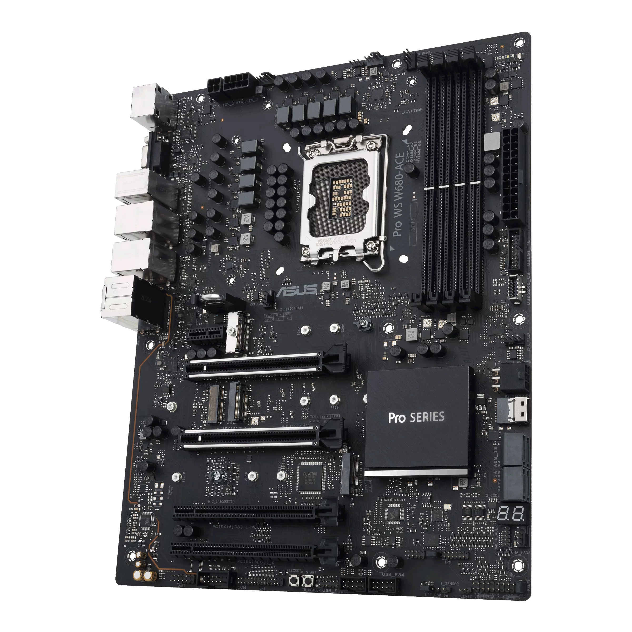 Asus Pro WS W680-ACE ATX Motherboard ( Intel Socket LGA1700, Supports Intel Core 14th & 13th Gen Processors, Intel Core 12th Gen, Pentium Gold and Celeron Cpu, 4 x DDR5 RAM Slots, Max 192GB RAM ) - Image 6