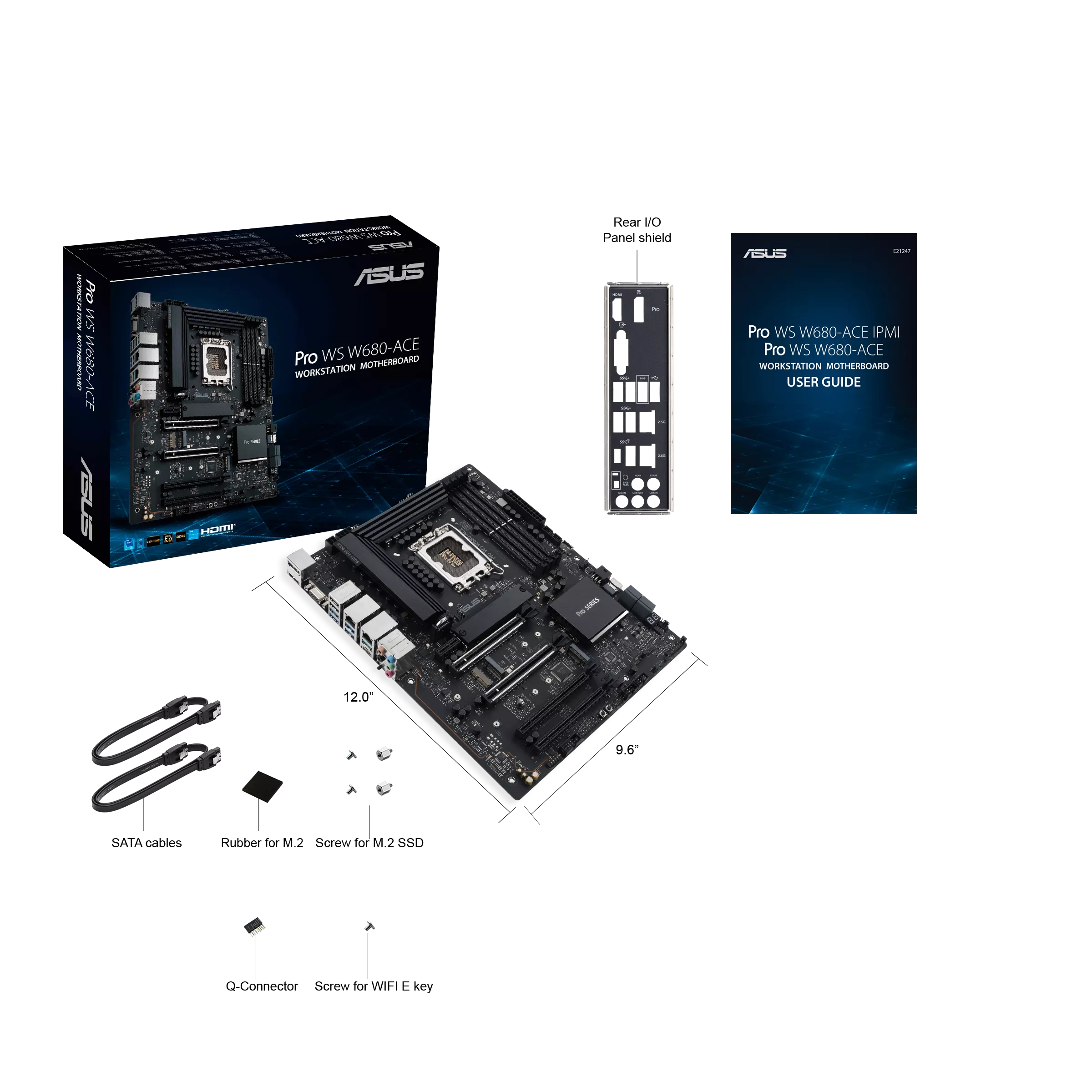Asus Pro WS W680-ACE ATX Motherboard ( Intel Socket LGA1700, Supports Intel Core 14th & 13th Gen Processors, Intel Core 12th Gen, Pentium Gold and Celeron Cpu, 4 x DDR5 RAM Slots, Max 192GB RAM ) - Image 7