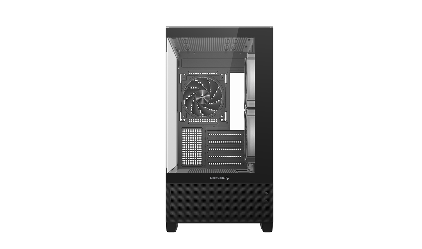 Deepcool CG380 3F Micro-ATX Mid Tower Tempered Glass Side Panel Black PC Case With Pre-Installed PWM ARGB Fans ( R-CG380-BKAGM3-G ) - Image 3
