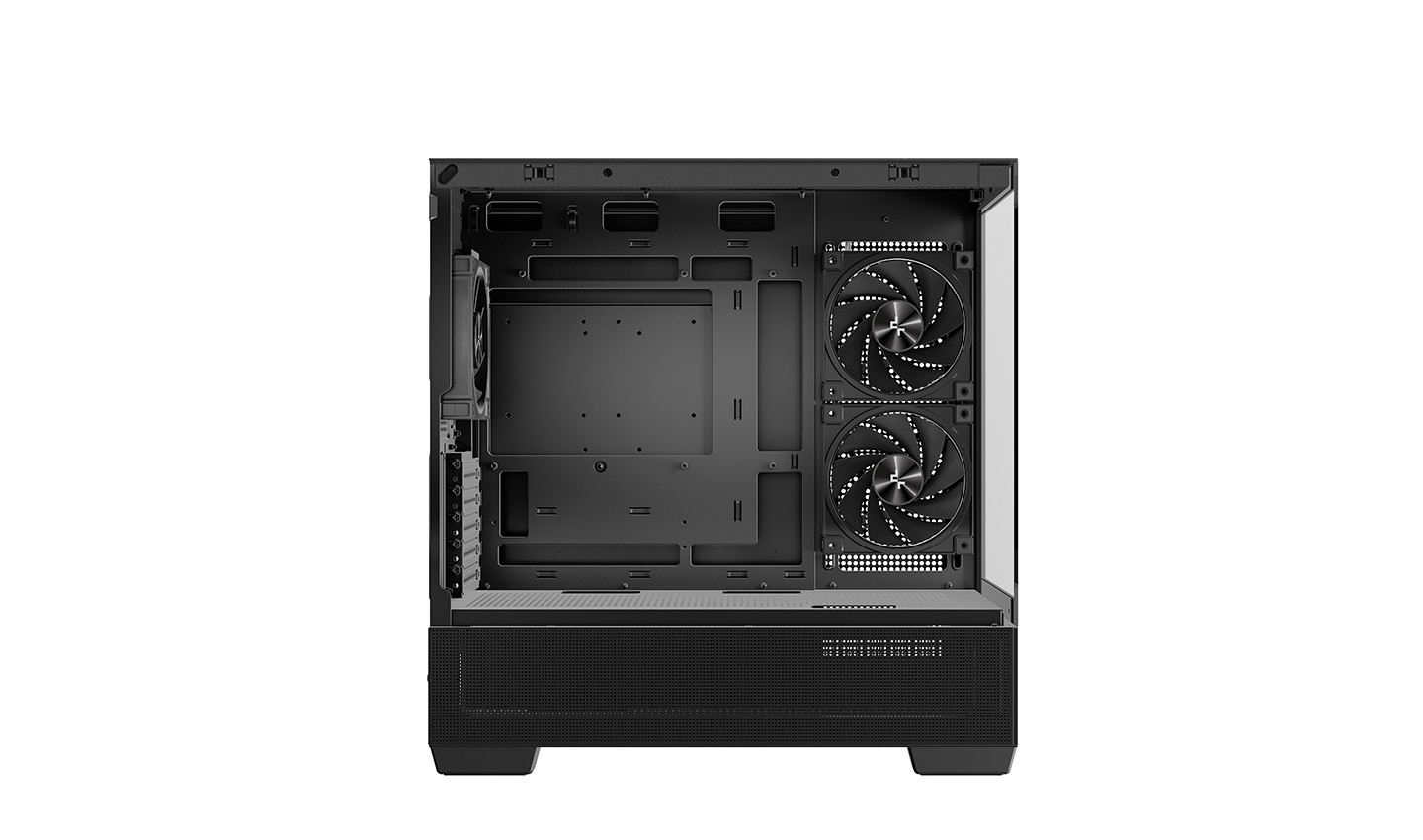 Deepcool CG380 3F Micro-ATX Mid Tower Tempered Glass Side Panel Black PC Case With Pre-Installed PWM ARGB Fans ( R-CG380-BKAGM3-G ) - Image 4